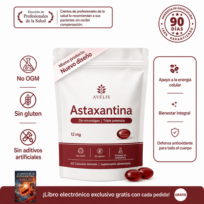 Avelis Astaxantina: el antioxidante más potente de la naturaleza para el bienestar general del organismo y la protección celular