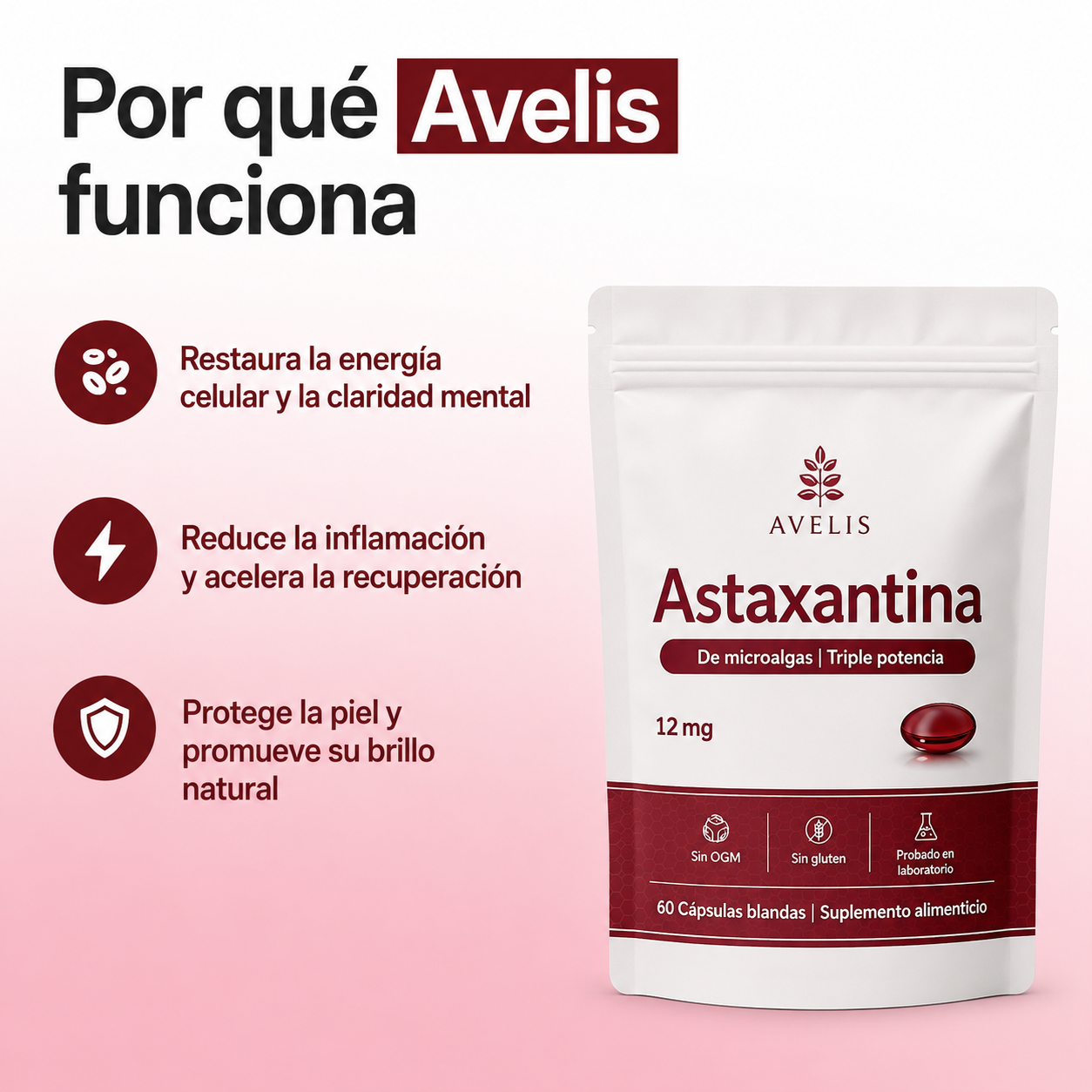 Avelis Astaxantina: el antioxidante más potente de la naturaleza para el bienestar general del organismo y la protección celular